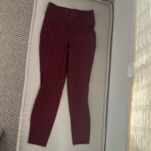 Lululemon Base Pace Burgundy High-Waisted Leggings - Size 6
